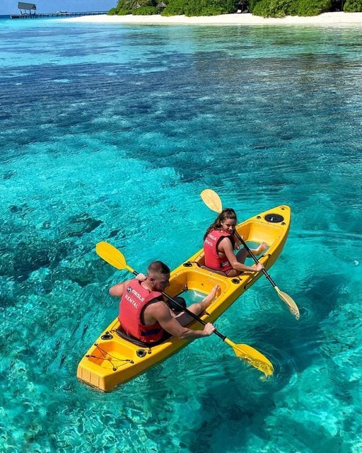 Kayaking along the coast
